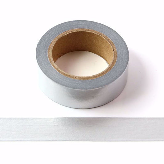 Solid Silver Foil Washi Tape