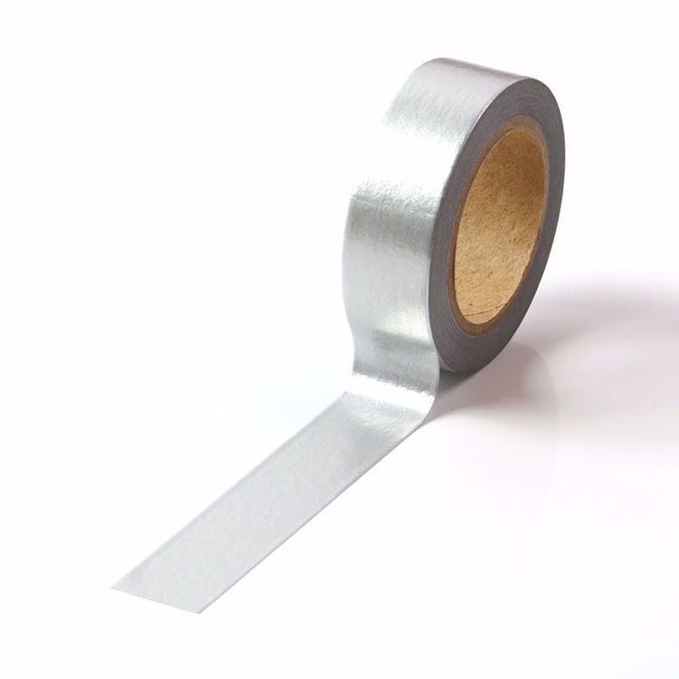 Solid Silver Foil Washi Tape